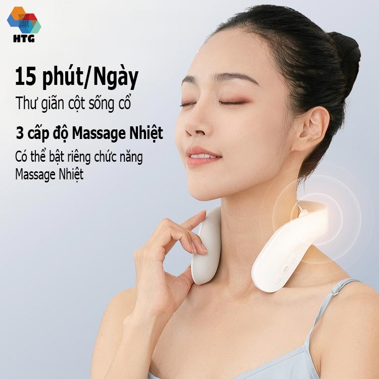 Hình ảnh Máy massage cổ vai gáy Jeeback G20 tích hợp remote điều khiển, điều khiển kết nối App, massage nhiệt 3 mức tùy chọn, 4 chế độ massage kết hợp 15 mức cường độ, hàng chính hãng