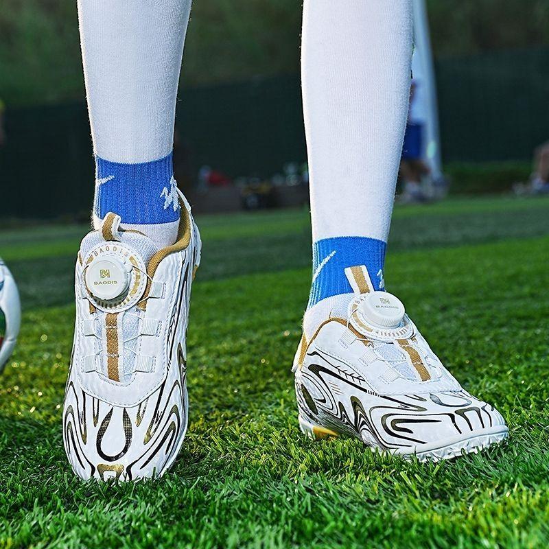 LLLSYLOVE Giày bóng đá đặc biệt dành cho học sinh tiểu học 6-12TF Vỡ Nail cho bé trai Nút xoay miễn phí Tie Up cho trẻ em
