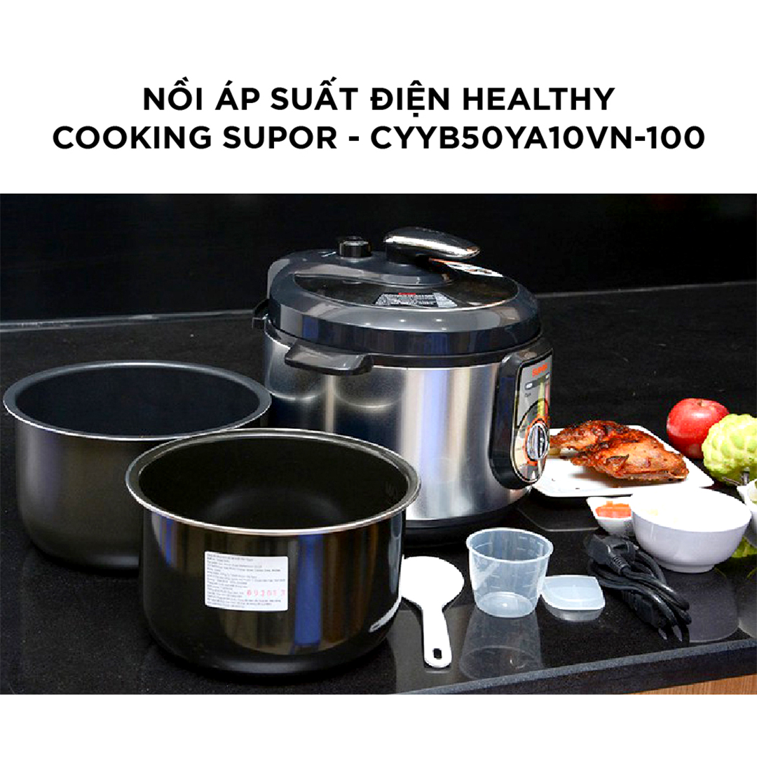 (HÀNG CHÍNH HÃNG) Nồi áp suất điện Supor CYYB50YA10VN-100