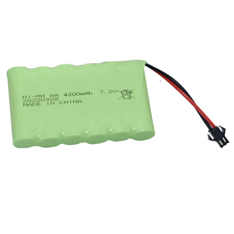 7.2v 4200mAh Pin Nimh AA Cho đồ chơi Rc Ô tô Xe tăng Robot Súng Gói Pin 3000mah được nâng cấp cho Thuyền Rc 7.2V Có thể sạc lại Màu sắc: Bộ sạc 7.2v