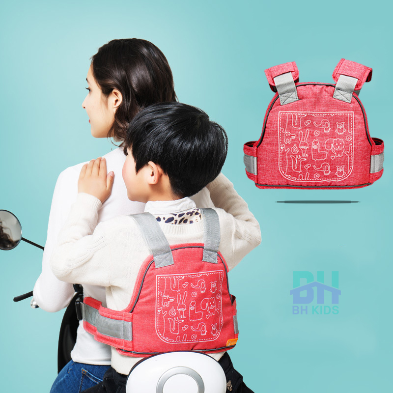 Đai đi xe máy BH Kids an toàn cho bé (từ 1 đến 10 tuổi), chống bụi bẩn, thoáng khí, chắc chắn, phát sáng ban đêm