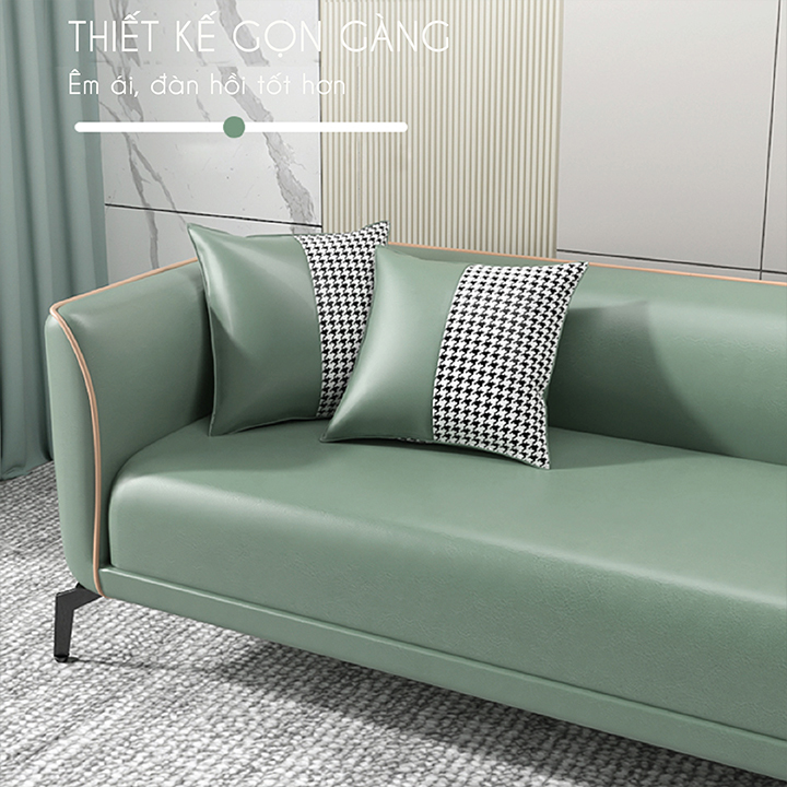 Ghế Sofa Nỉ Cao Cấp, Sofa Phòng Khách Decor Chất Liệu Nỉ Vải Chống Thấm Nano Thoáng Mát Mềm Đàn Hồi 3 Lớp Chống Thấm -AT115