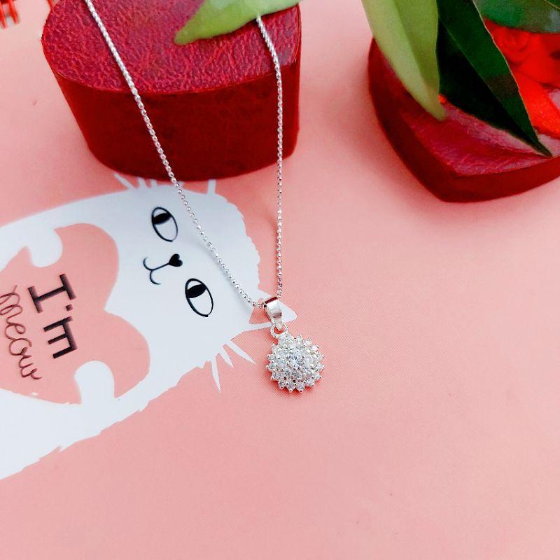 Mặt Dây Chuyền Bạc Đính Đá cao cấp Ảnh thật