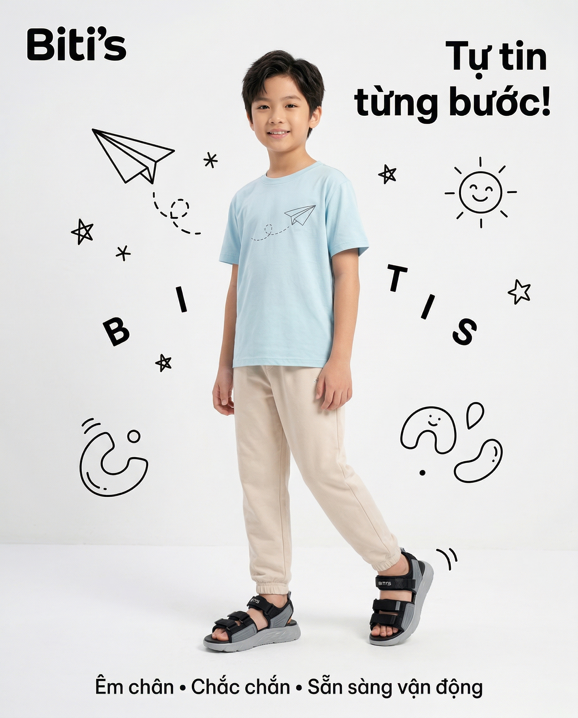 Sandal Biti's bé trai (30-38)