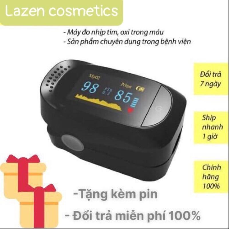 MÁY ĐO NHỊP TIM, NỒNG ĐỘ OXI PULSE A2 TẶNG KÈM PIN- LAZEN COSMETICS