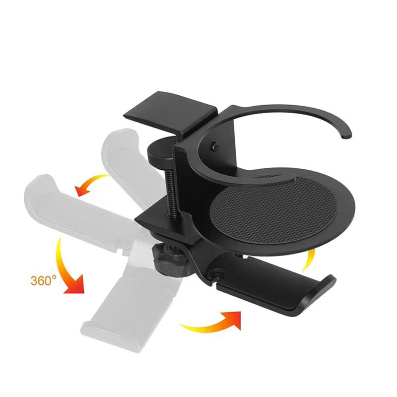 Giá Để Cốc Nước Kẹp Cạnh Bàn; Kẹp Đỡ Ly Nước; Giá Đở Giữ Tai Nghe Headphone; Kẹp Cốc Nước < 65mm