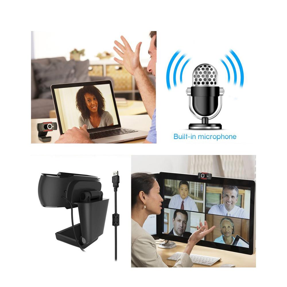 Máy ảnh web HXSJ 1080P HD cho cuộc gọi video hội nghị Truyền phát trực tiếp Loại bỏ tiếng ồn