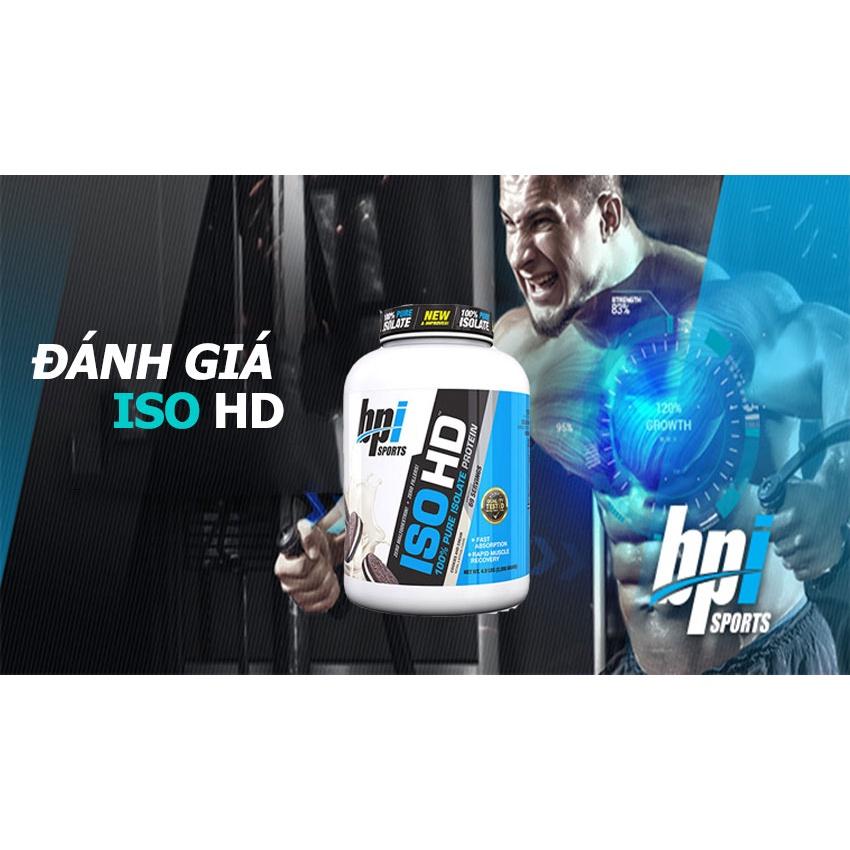 BPI Sport Iso HD Whey Iso HD Sữa Tăng Cơ Bắp 100% Pure Whey Isolate Protein 5 Lbs (2.34Kg) - USA