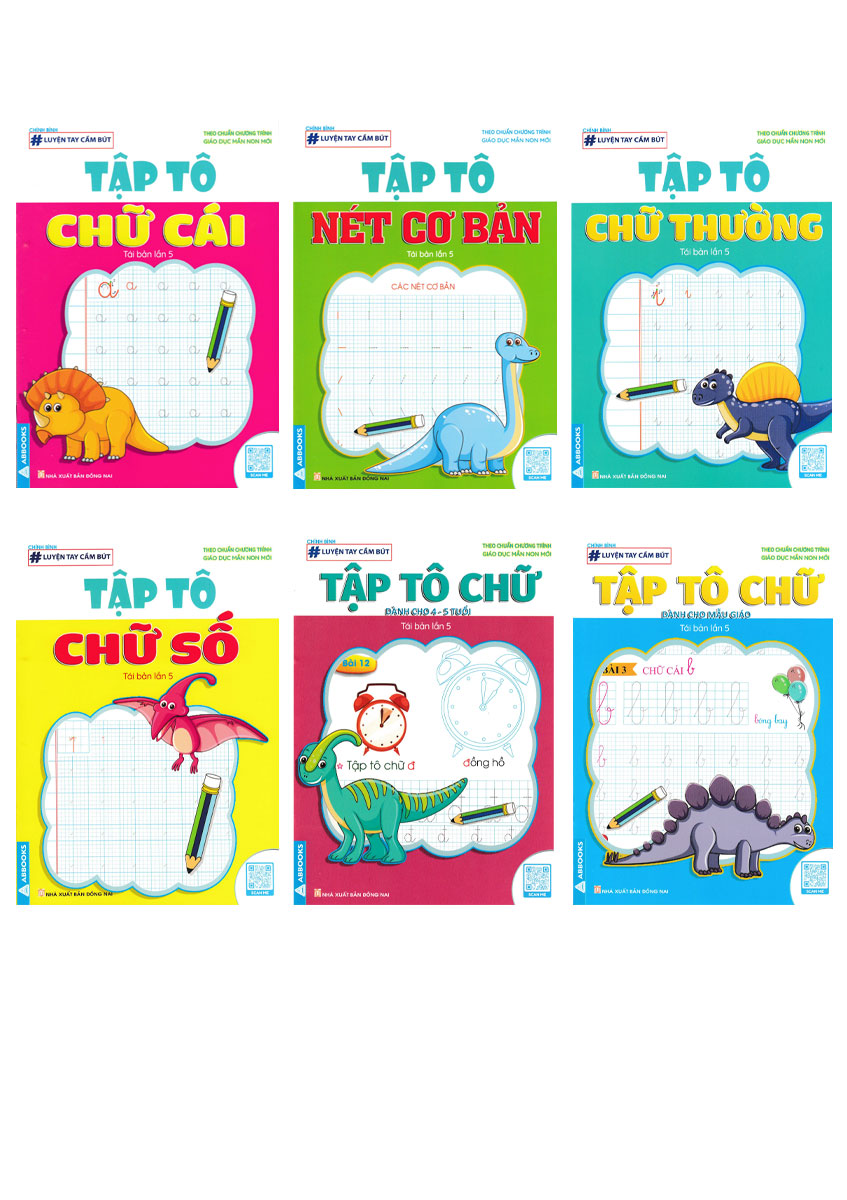 Combo Luyện Tay Cầm Bút Bộ 6 Cuốn Abb