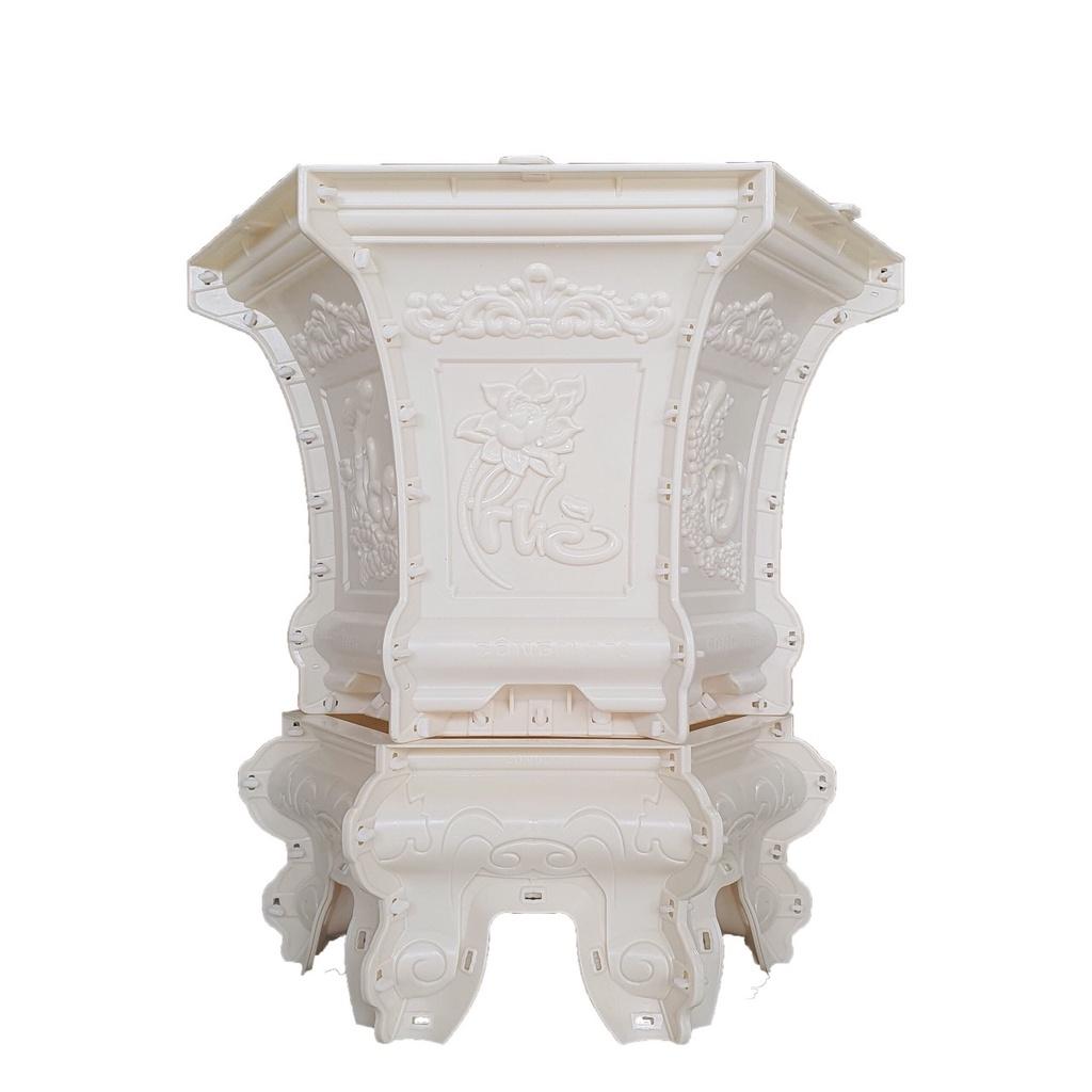 Bộ khuôn đúc chậu lục giác 58 kèm chân đôn nhựa ABS