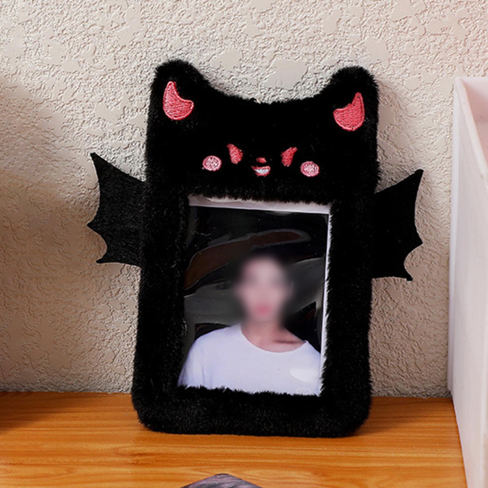 2 Colors Plush Photocard Holder Little Devil ID Card Case
