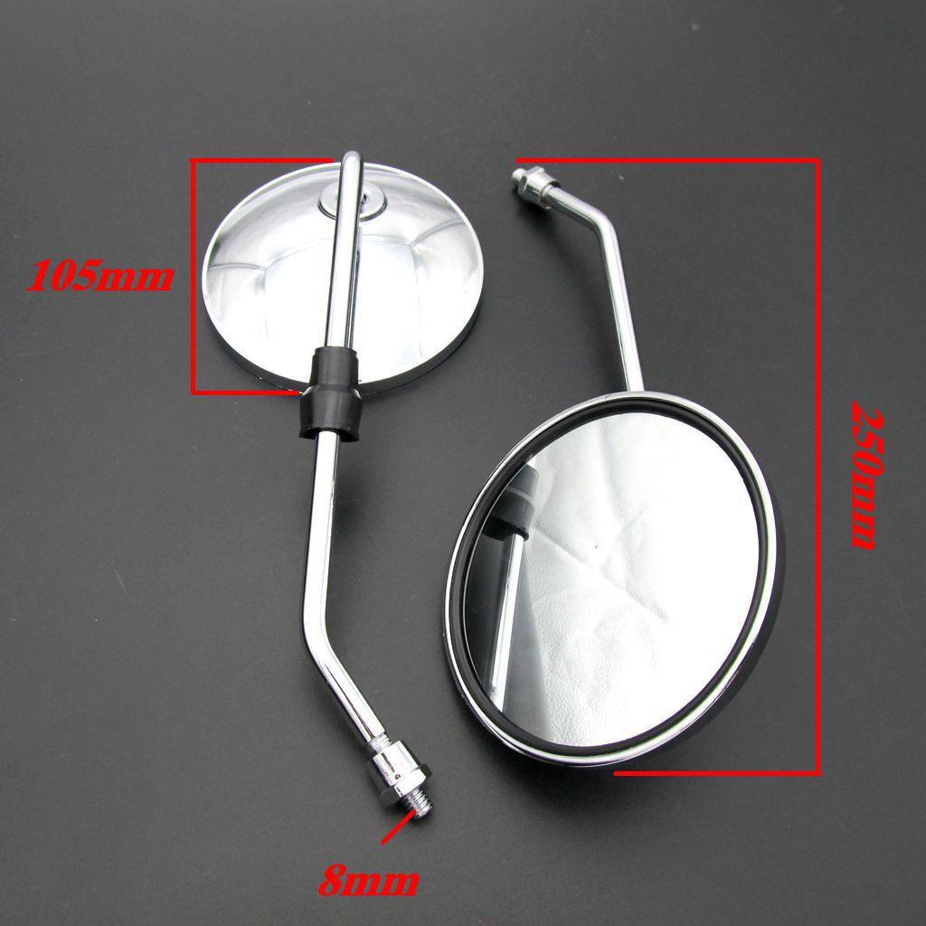 Universal 8mm Motorcycle Rear View Side Mirrors for Mountain Bike Dirt Bike ATV