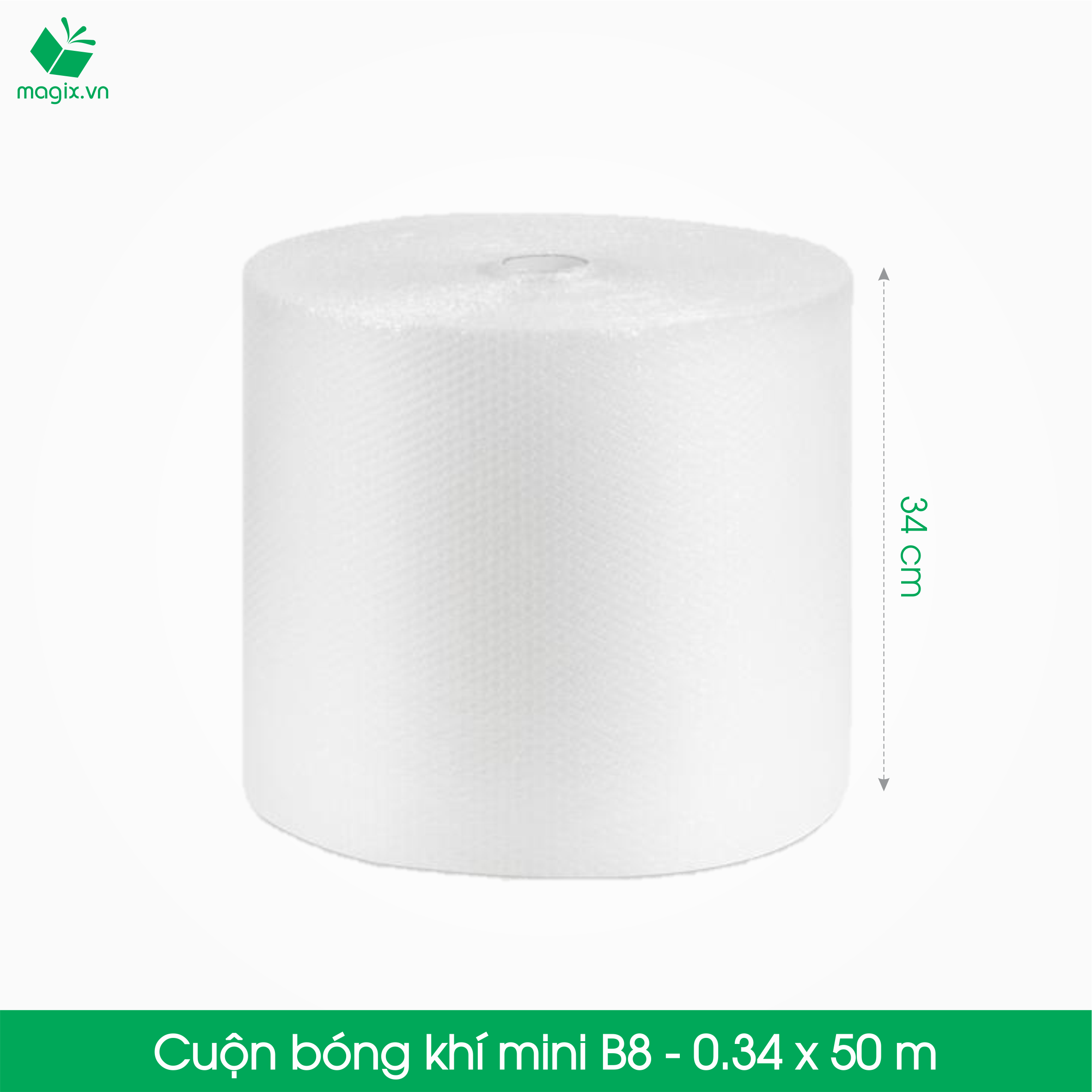 B8 - 0,35 x 50 (m) - Cuộn Bong Bóng Khí - Màng xốp hơi - xốp nổ