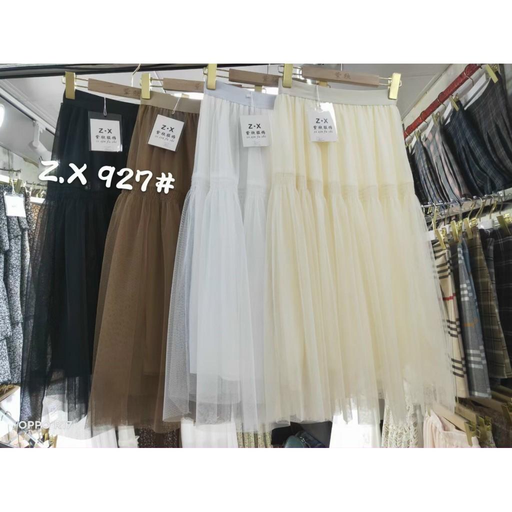 Chân váy von midi 3 lớp lót nhiều màu mix đồ quanh năm