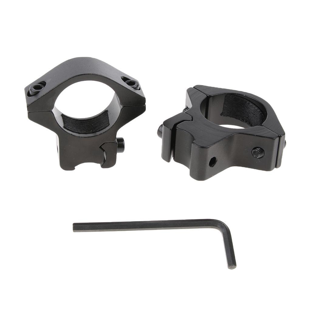 25.4mm 1'' Scope Mount Rings Fits for 11mm Dovetail Rail Low Profile W-DZ02