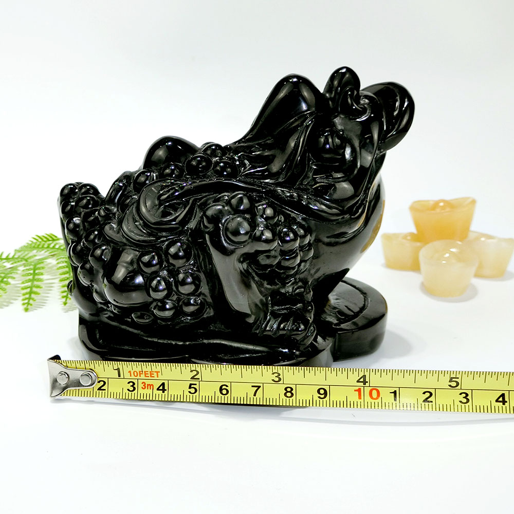 Thiềm Thừ Phong Thủy Ngậm Tiền Huyền Đen - Hợp Mệnh Thủy , Mộc - Vượng Khí Xung Túc - Mang Tiền Tài Vào Nhà