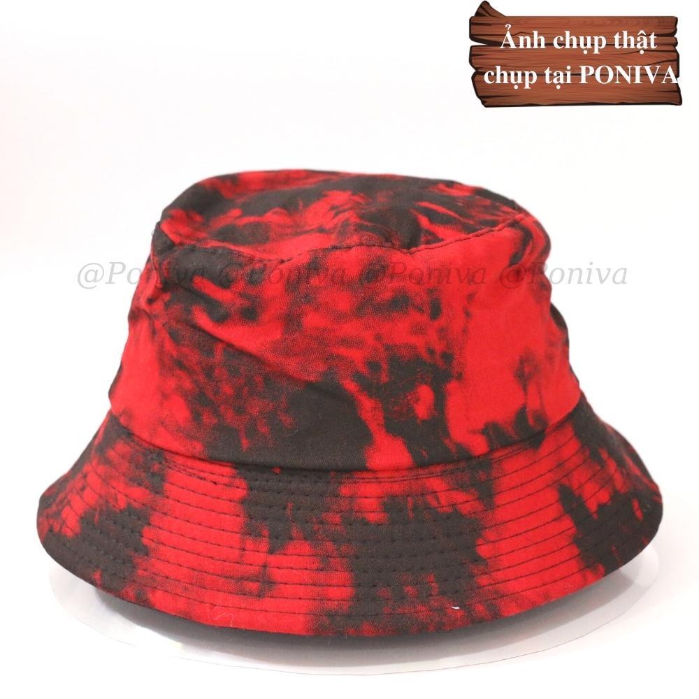 Mũ bucket ️ Nón tai bèo vành cụp phối màu loang 2 lớp form unisex BKL01 nhung tăm Ulzzang Thời trang PONIVA siêu hot