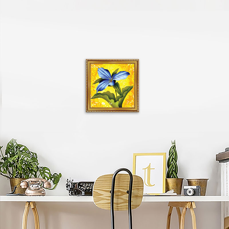 Tranh hoa lá phong cách sơn dầu nghệ thuật có khung W1878