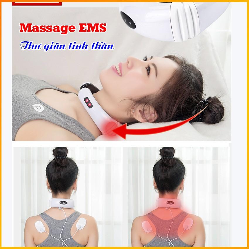 Máy massage cổ - Máy massage cầm tay - Có chức năng matxa EMS thư giãn cơ thể