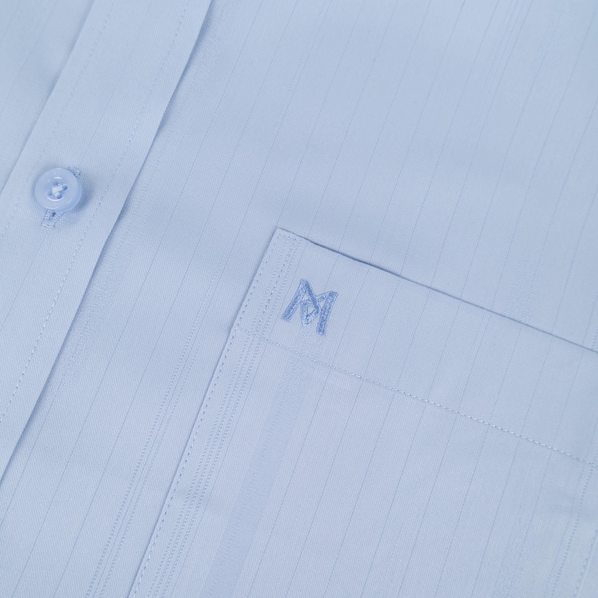 Áo sơ mi nam KHATOCO Tailor Fit ngắn tay A1MN498T2-CNMK758-2704-N