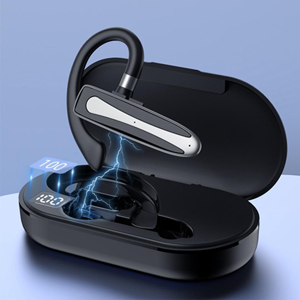 Bluetooth Headset V5.1 Noise Reduction Handsfree Earpiece for Office Gym Running