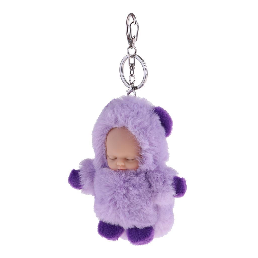 Cute Sleeping Baby Doll Key Chain Keyring Bags Car Charm Pendant