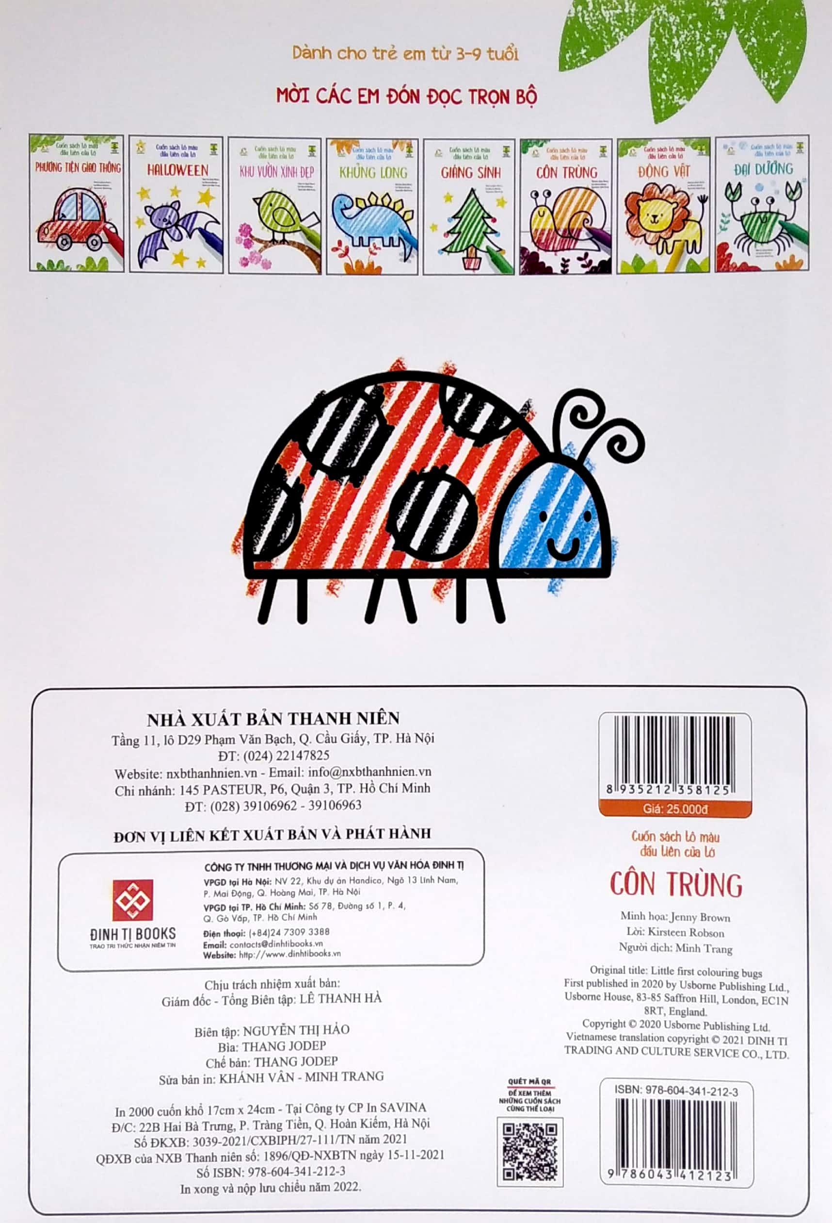 Cuốn Sách Tô Màu Đầu Tiên Của Tớ - Côn Trùng