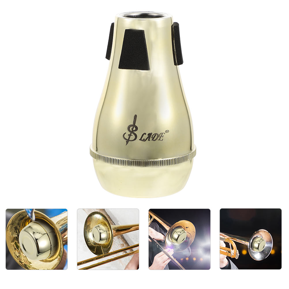 Trombone Mute Silencer Phụ kiện đứng tiếng Pháp giảm chấn Tiếng ồn loại bỏ phụ kiện Tenor chuyên nghiệp Trombone Silencer