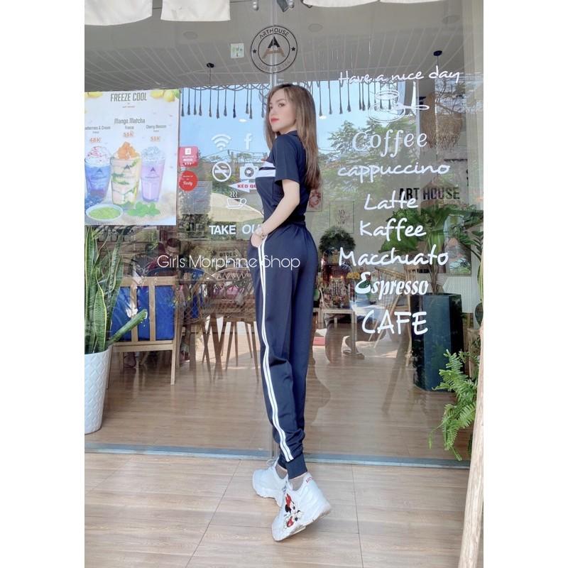 BỘ THỂ THAO TAY NGẮN - ẢNH THẬT SHOP CHỤP - THUN POLY DÀY MỊN ĐẸP - SIZE S M L