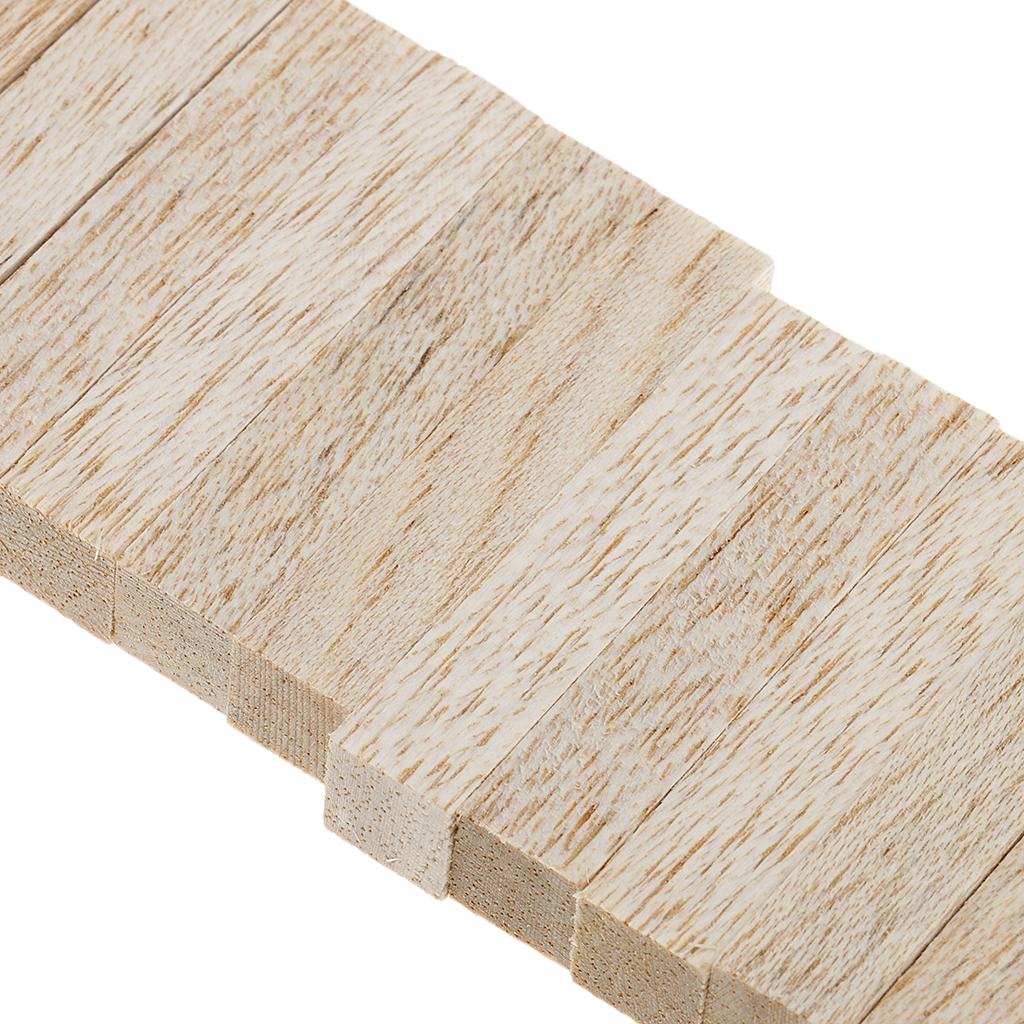 2xPine Wood Stick Unfinished Woodcraft Square Stick Dowel Rod 50mm 20 Pieces