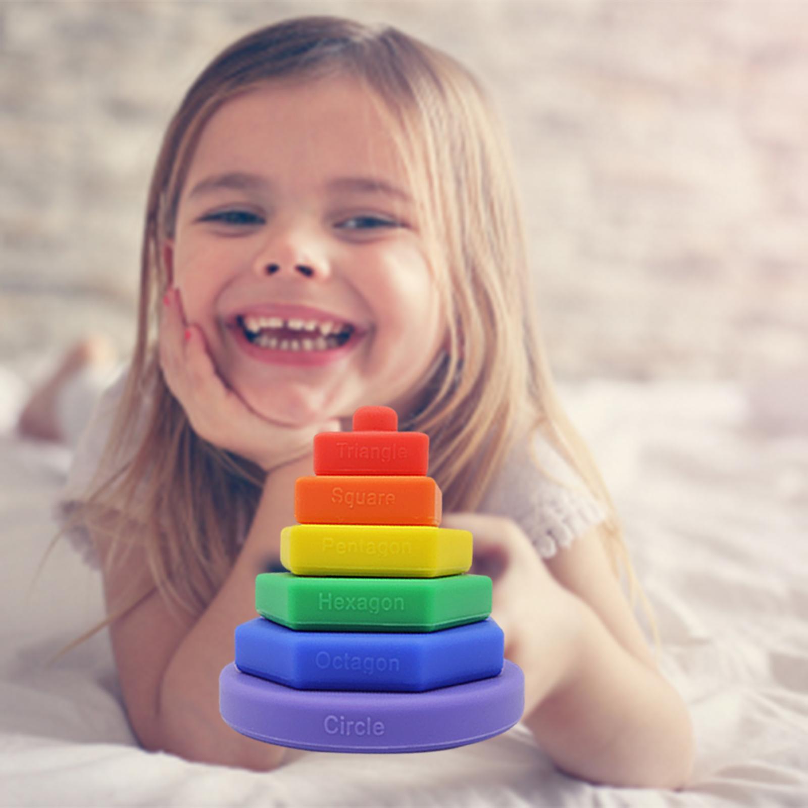 Rainbow Teething Stacking Learning Game Teether 6+ Months