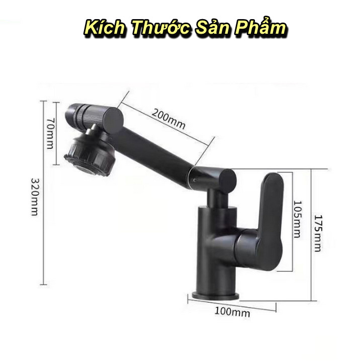 Vòi Chậu Rửa Đa Năng Nóng Lạnh Basin Mixer ( Tặng 2 Ống Dẫn ) - Home and Garden