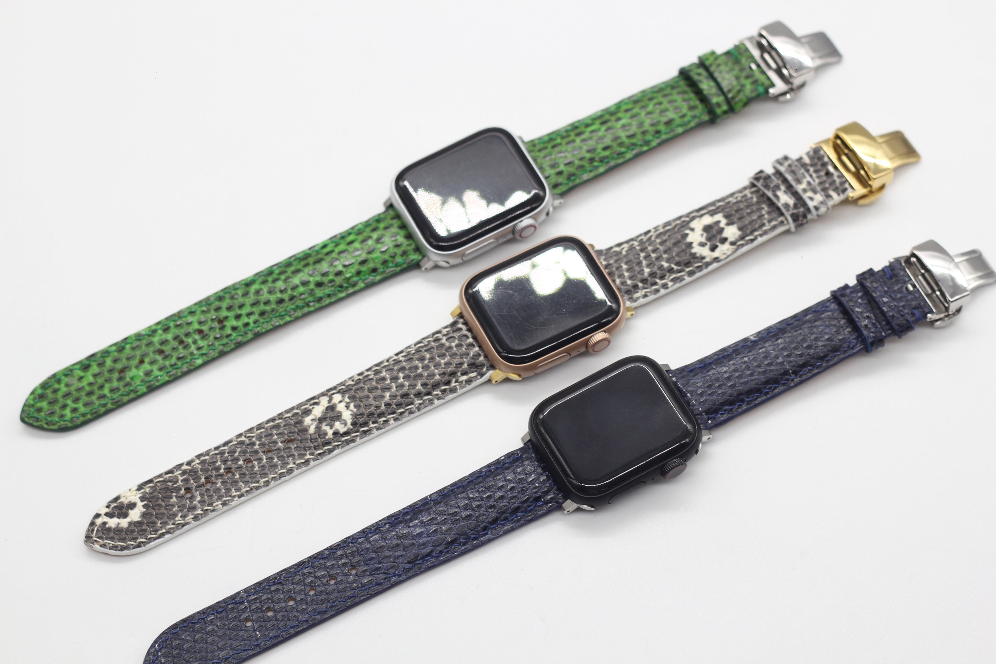 DÂY DA KỲ ĐÀ THẬT HANDMADE HÀNG CHÍNH HÃNG SONGHAN LEATHER , DÂY ĐEO THAY THẾ CHO APPLE WATCH PHÙ HỢP CÁC DÒNG SERIES 1-2-3-4-5-6-SE-7, SẢN PHẨM KÈM ADAPTER KÈM KHÓA  AWLZ-02