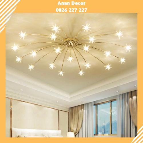 Đèn chùm hiện đại nhiều ngôi sao nhỏ trang trí khách sạn, phòng khách THCN 65-20; THCN 68-20; THCN 69-20