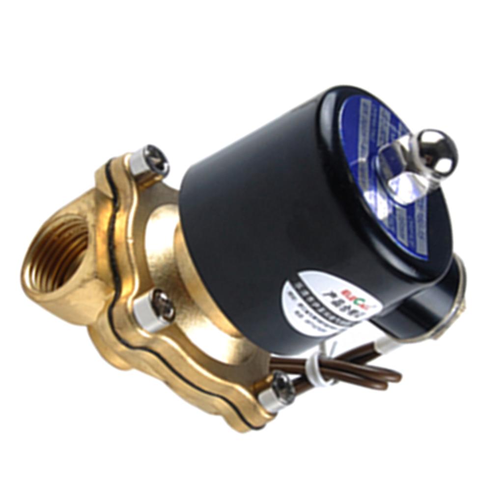 AC220V 1/2,3/4,1,1-1/4'' Inch Electric Solenoid Valve for Air Water / Replacement Brass