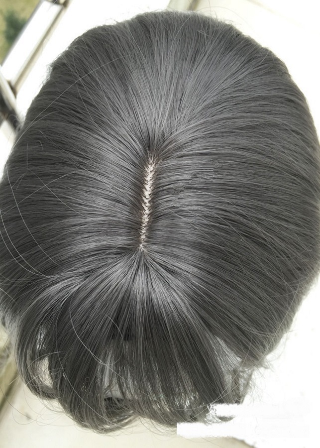 Tóc ngắn nữ mái thưa xám khói -TG66