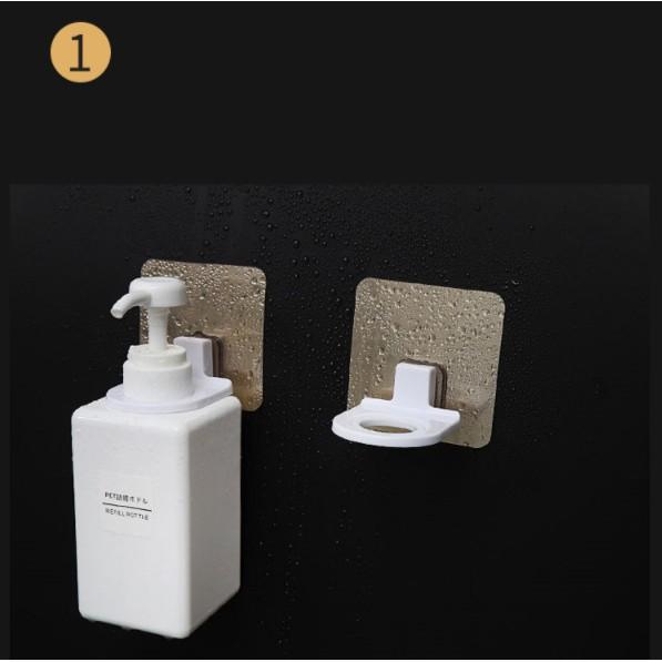 MÓC DÁN TREO BÌNH NƯỚC RỬA TAY, DẦU GỘI, SỮA TẮM…NHÀ VỆ SINH TIỆN DỤNG