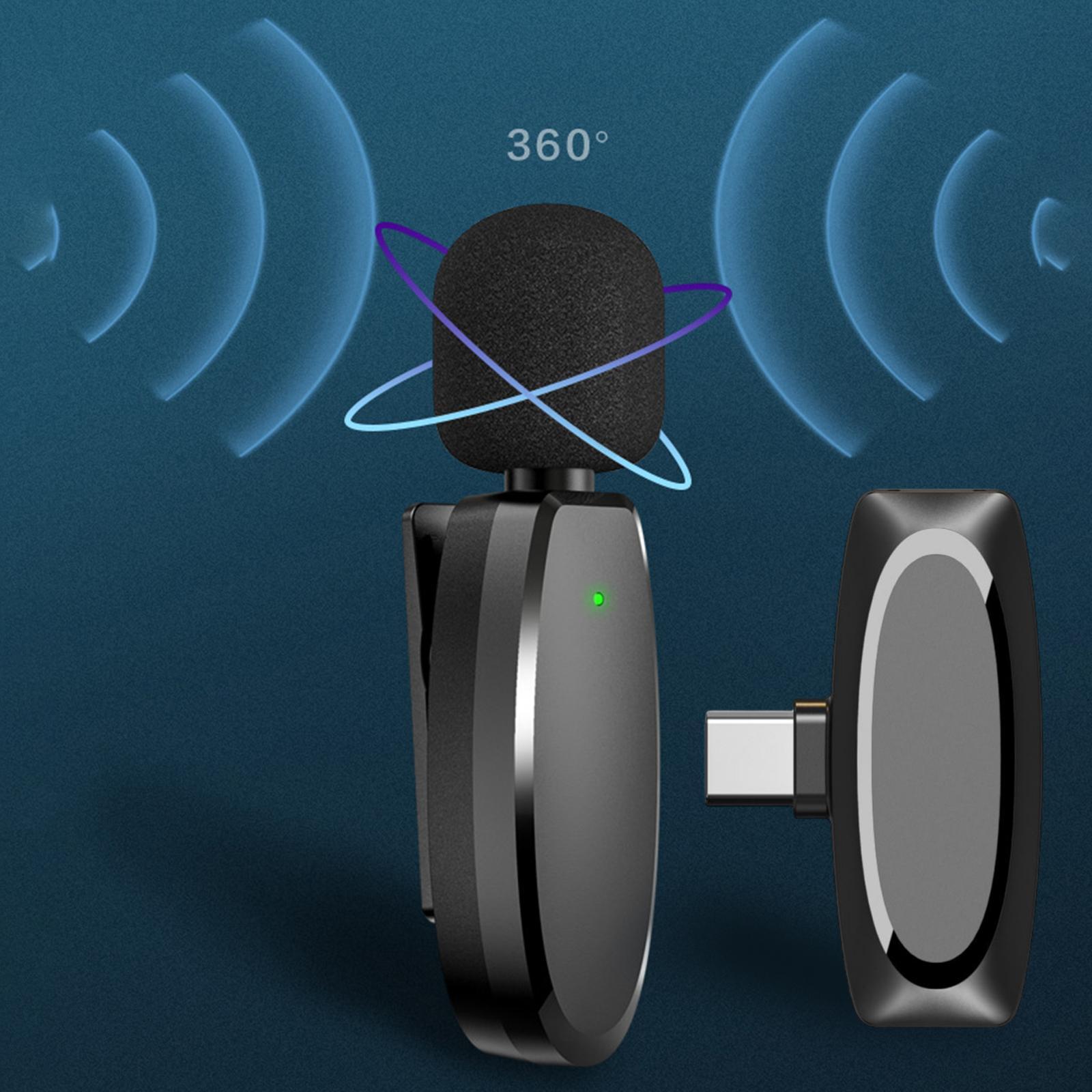 Wireless Lavalier Microphone Noise Reduction Mini Mic for Android Youtubers