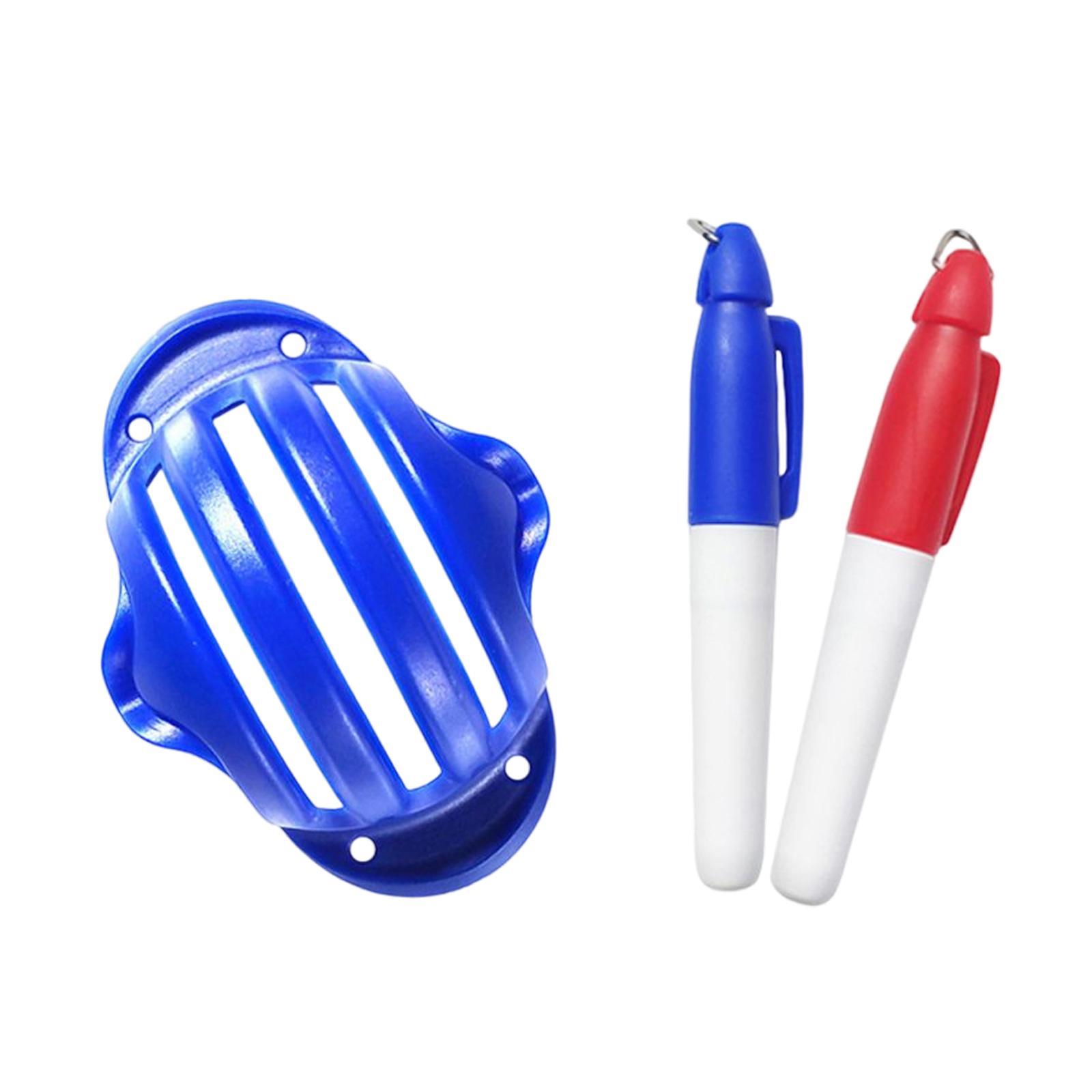 Golf Ball Liner Marker Line Drawing Alignment Tool Template with Marker Pens