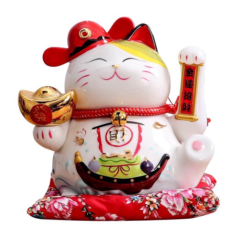 Mèo thần tài, mèo may mắn maneki neko size 25cm