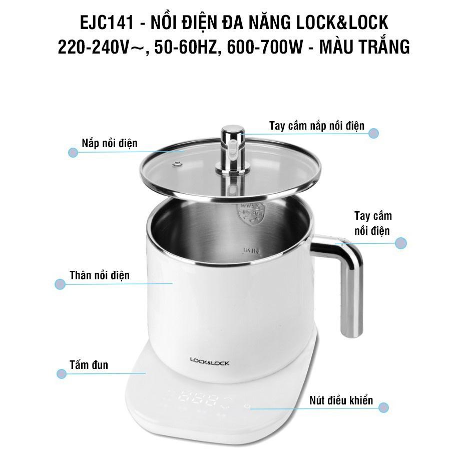 Nồi điện đa năng Lock&amp;Lock 1,5L EJC141 - Hàng chính hãng, có thể dùng nồi nấu lẩu, nấu mì, nấu nước, hâm nóng - Hapos