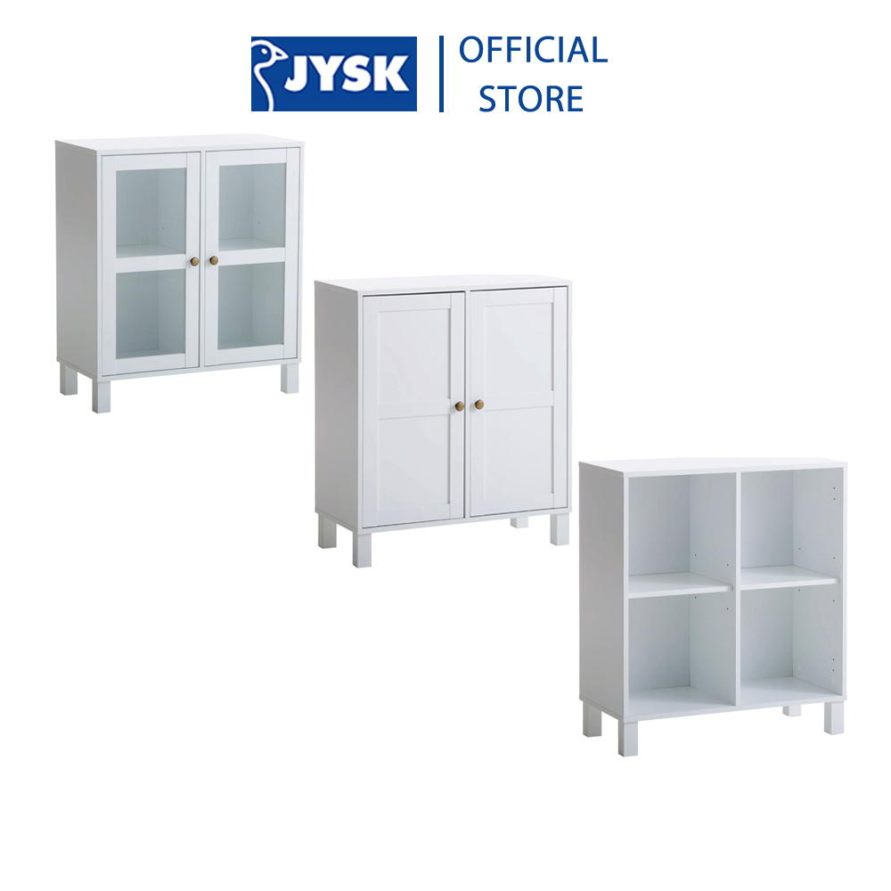 Kệ trưng bày | JYSK Skals | gỗ công nghiệp | trắng | R71xS35xC71/81cm