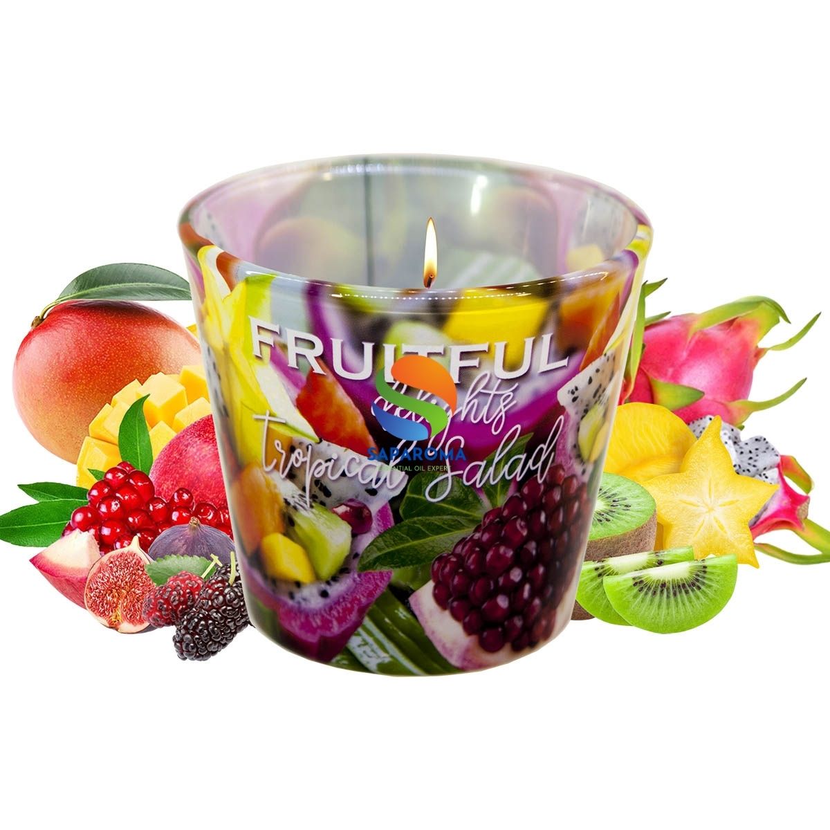 Ly nến thơm tinh dầu Bartek Fruitful 115g QT04963 - hương trái cây, nến trang trí, thơm phòng, thư giãn, hỗ trợ khử mùi (giao mẫu ngẫu nhiên)