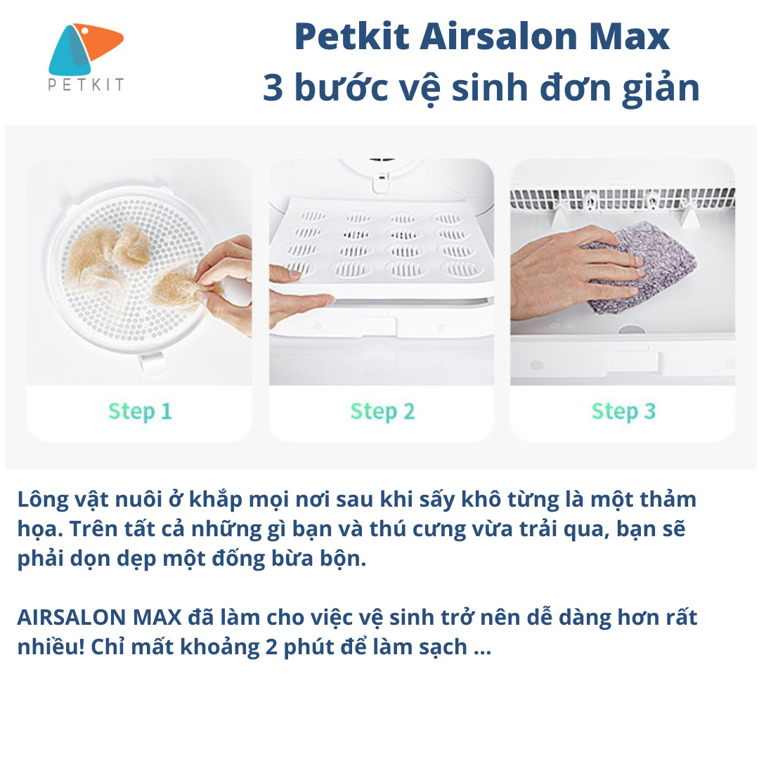 [SẴN HÀNG, CHÍNH HÃNG] Máy Sấy Lồng Sấy Cho Chó Mèo Petkit Air Salon Max