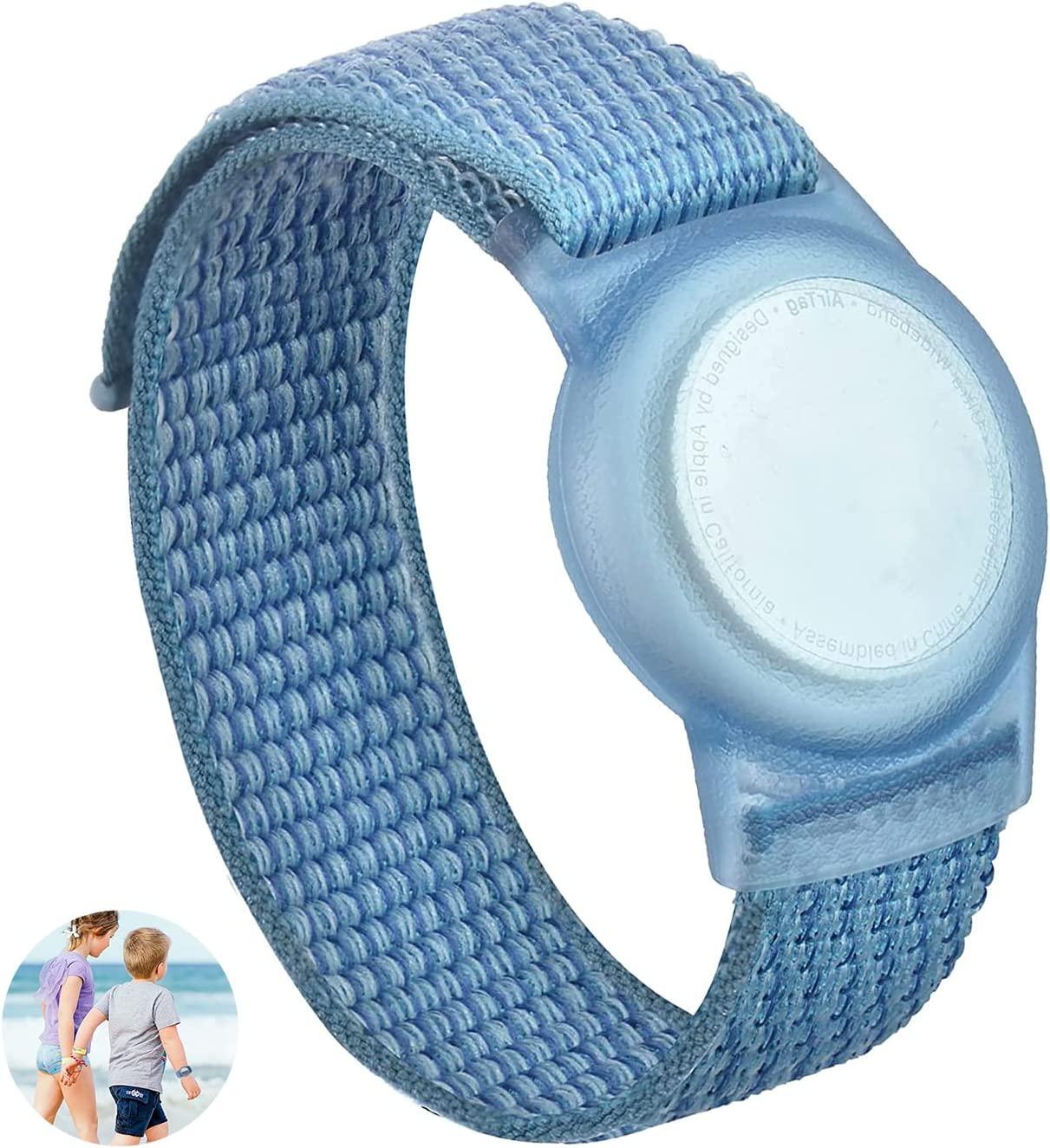 Airtag Children Nylon Watch Watch Anti-Lost, chống trầy xước Magic Magic để định vị vòng đeo tay theo dõi Airtag