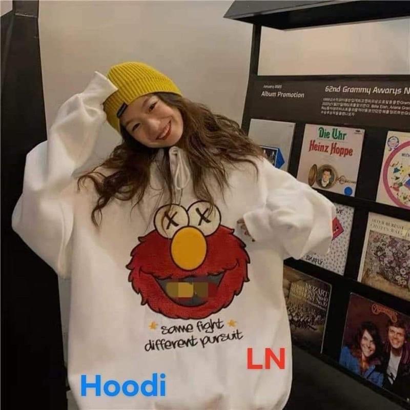 Áo hoodie mặt hoạt hình đỏ DA6