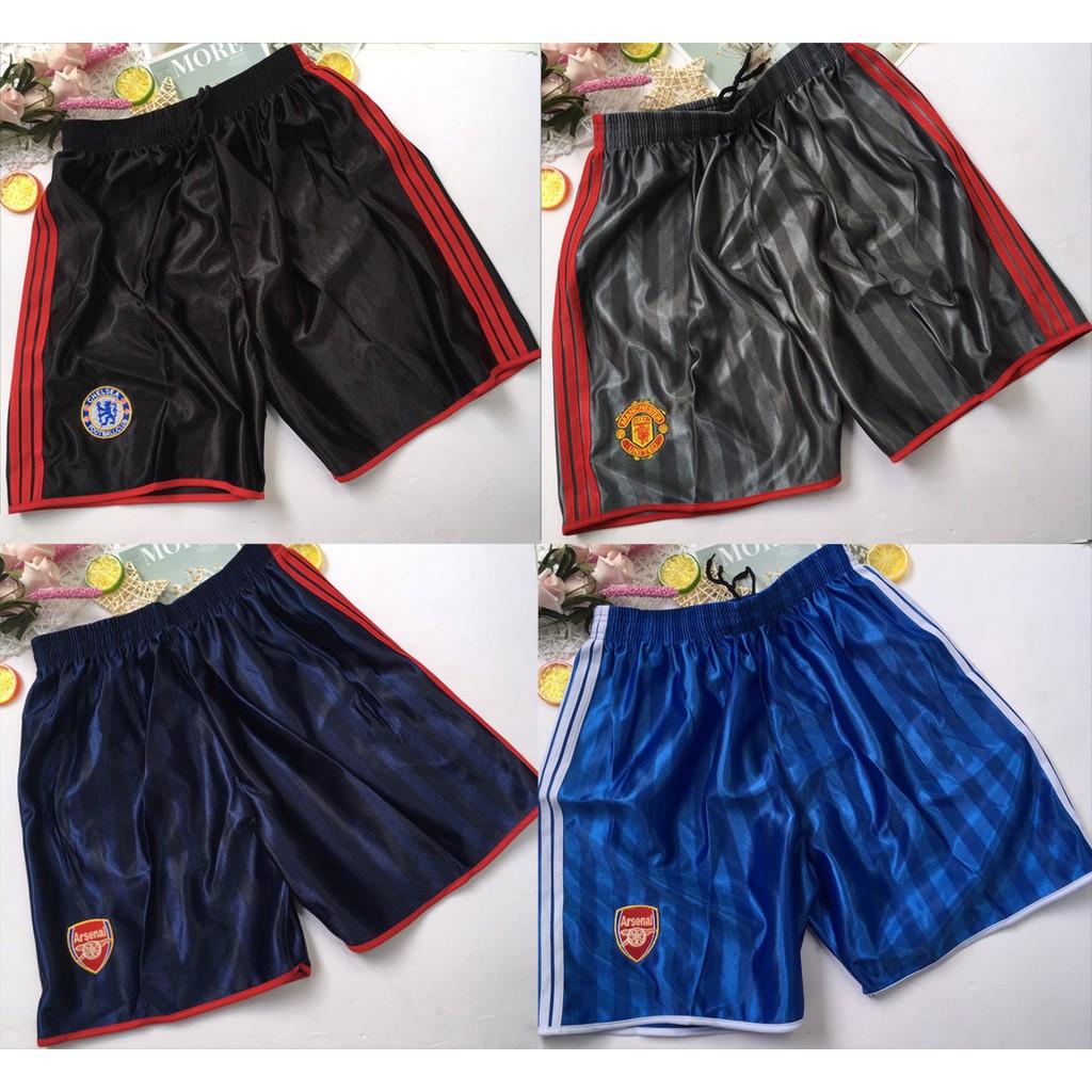 Quần đùi nam từ 60-75kg quần sọt thể thao mặc nhà thun bóng phối 3 sọc - QDN03