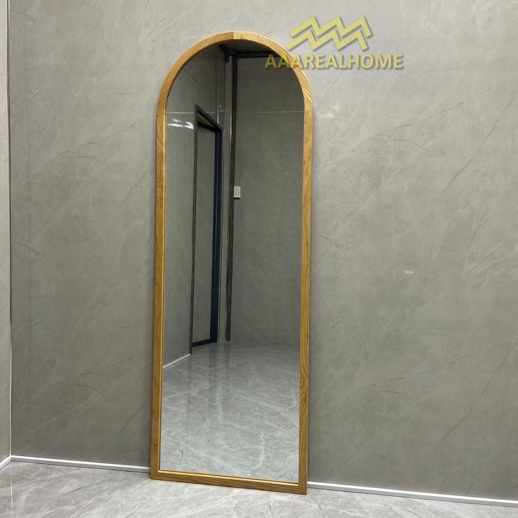 70x180cm Gương soi mái vòm khung gỗ AAArealhome V1GT Gương soi toàn thân mái vòm khung gỗ