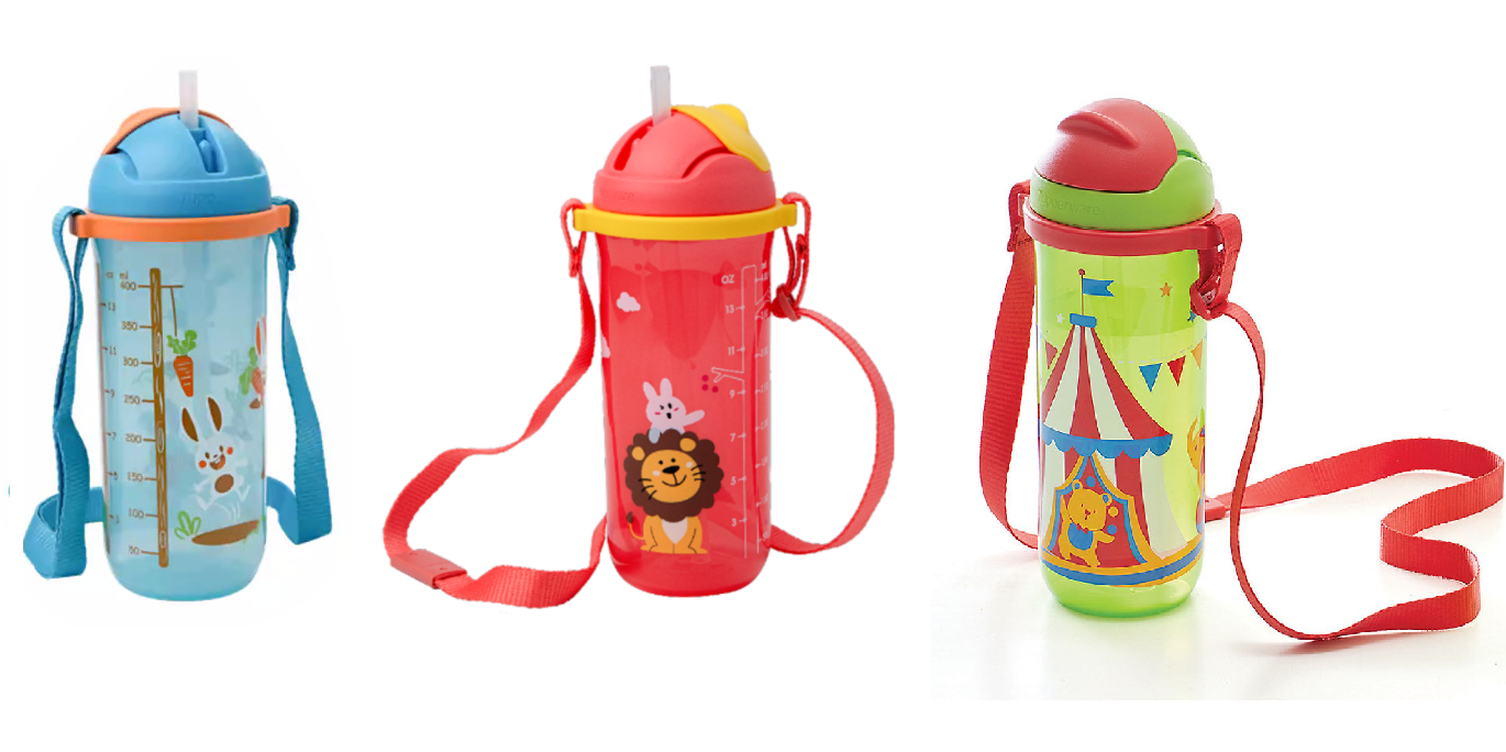 Bình Nước Tupperware Kids Printable Straw Tumbler 500ML - Hàng Chính Hãng
