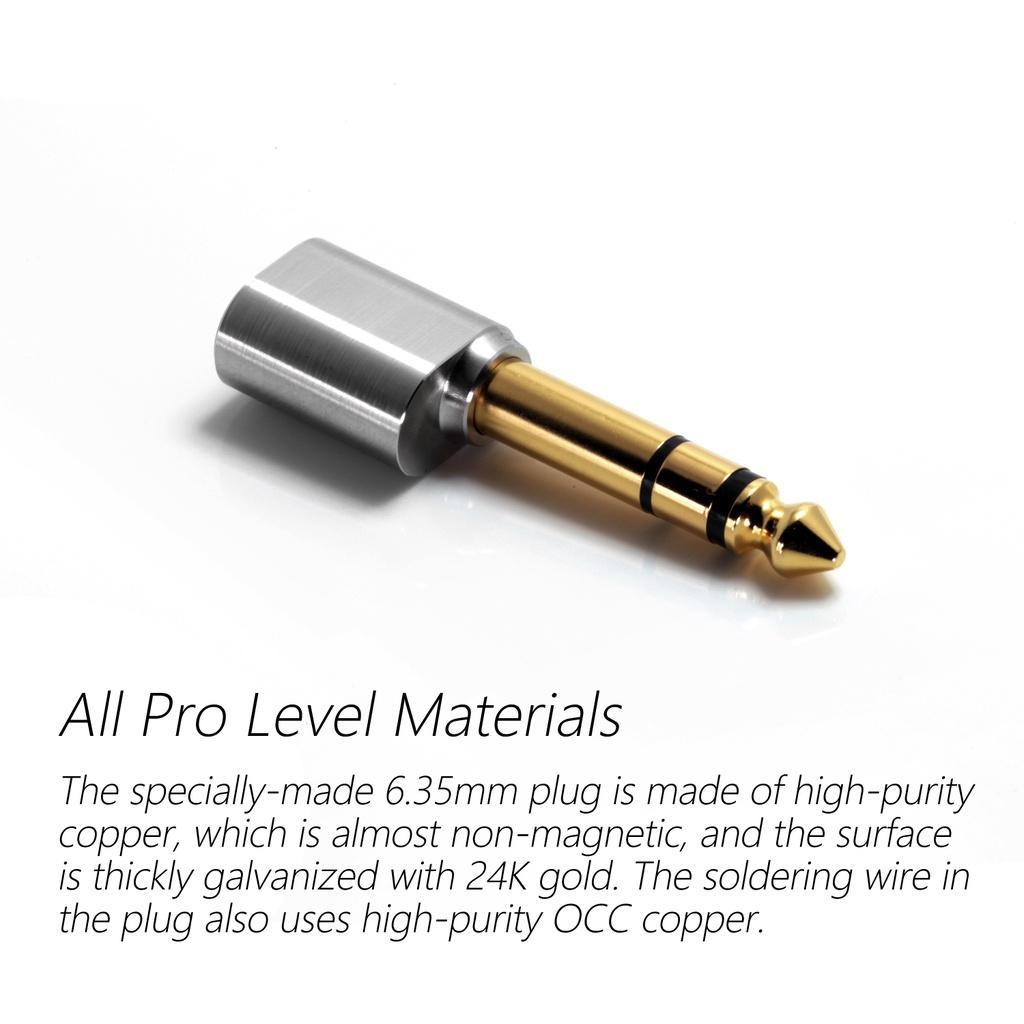 DD ddHiFi DJ65A 6.35mm Male to 3.5mm Female Audio Adapter for Desktop Amplifier Devices with 6.35mm Output Port